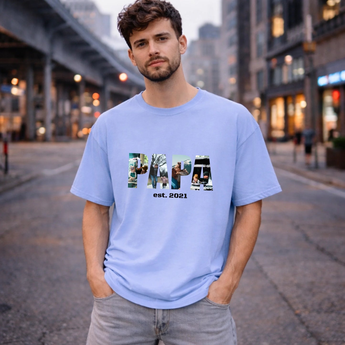 FamilySurprise-oversizeshirt-Herren-vorne-hellblau