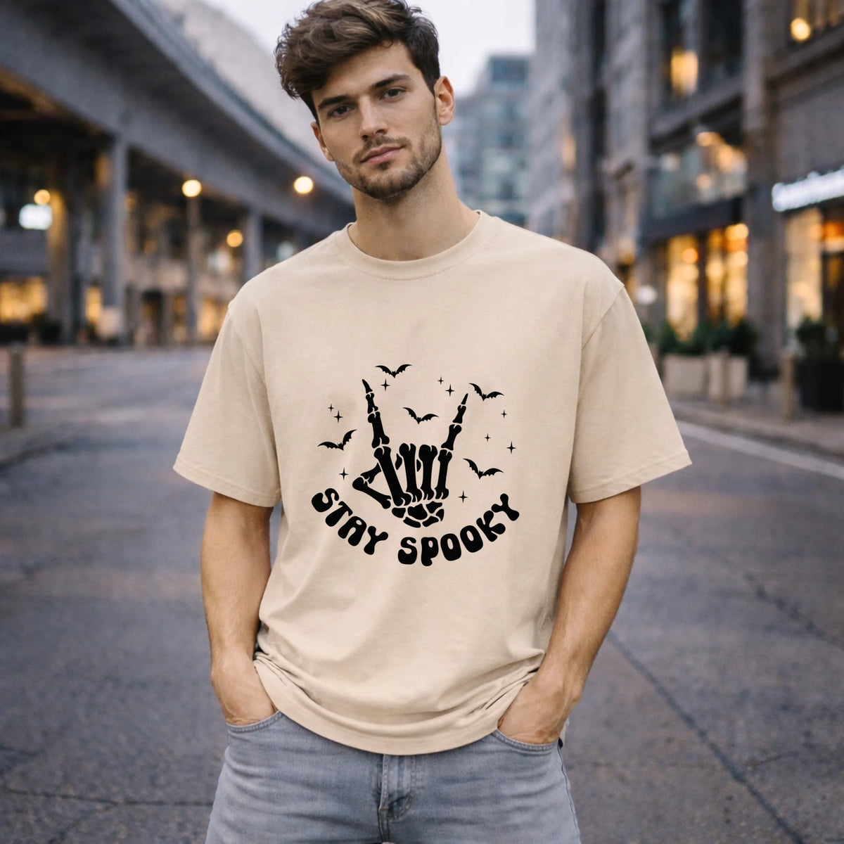 FamilySurprise-oversizeshirt-Herren-vorne-beige