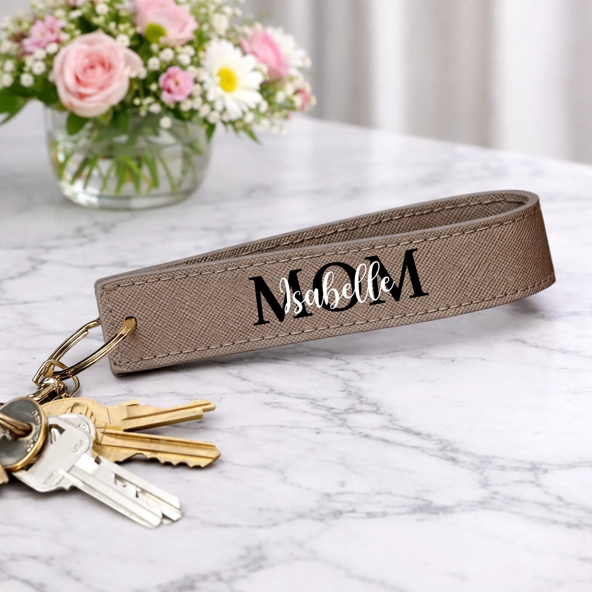 FamilySurprise-Schlüsselanhänger-taupe