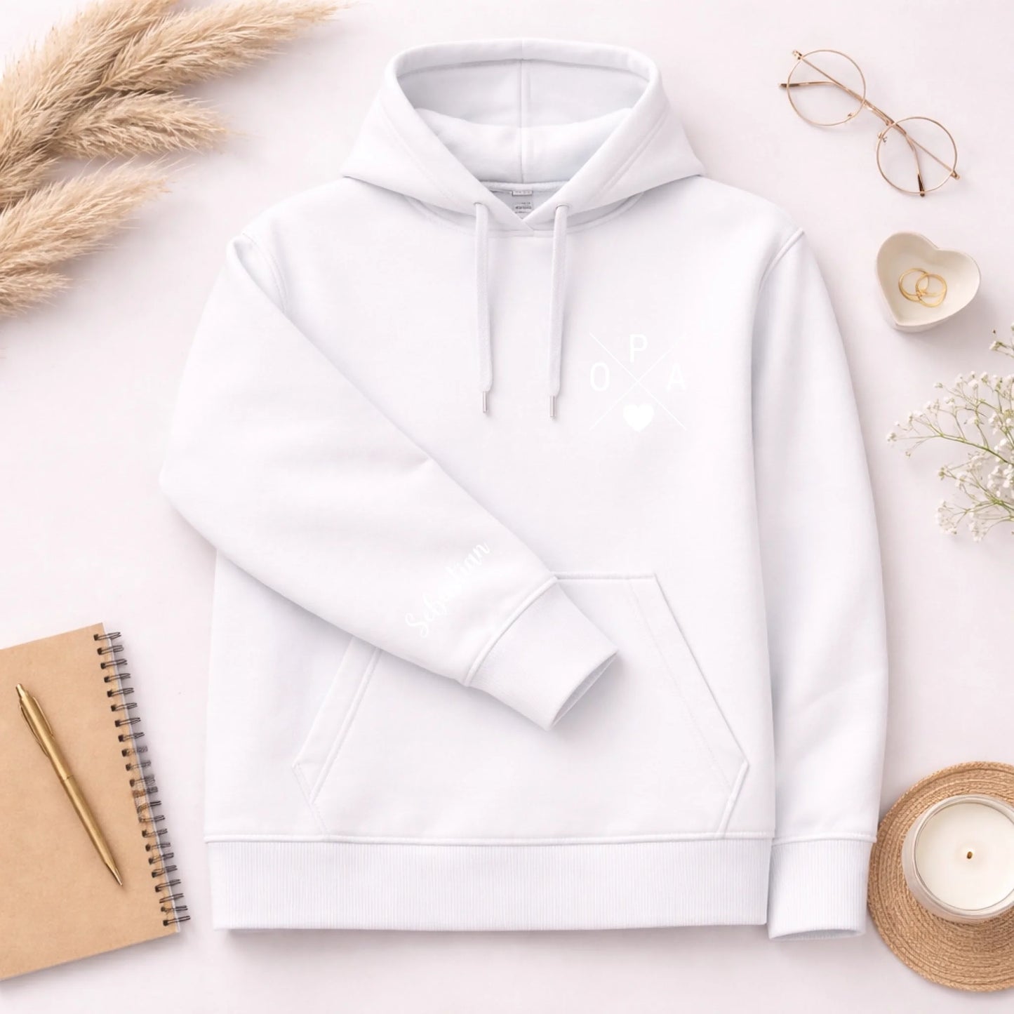 FamilySurprise-Hoodie-weiss-ärmel