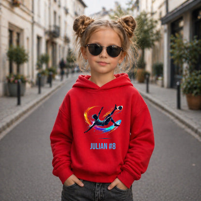 FamilySurprise-Kinder-Hoodie-vorne-mädchen-rot