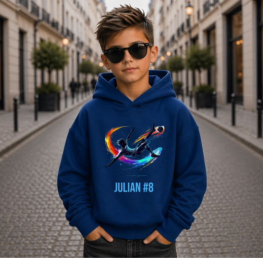 FamilySurprise-Kinder-Hoodie-vorne-junge-blau