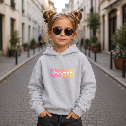 FamilySurprise-Kinder-Hoodie-vorne-mädchen-blau