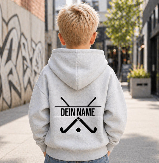 FamilySurprise-Kinderhoodie- junge-hinten-grau