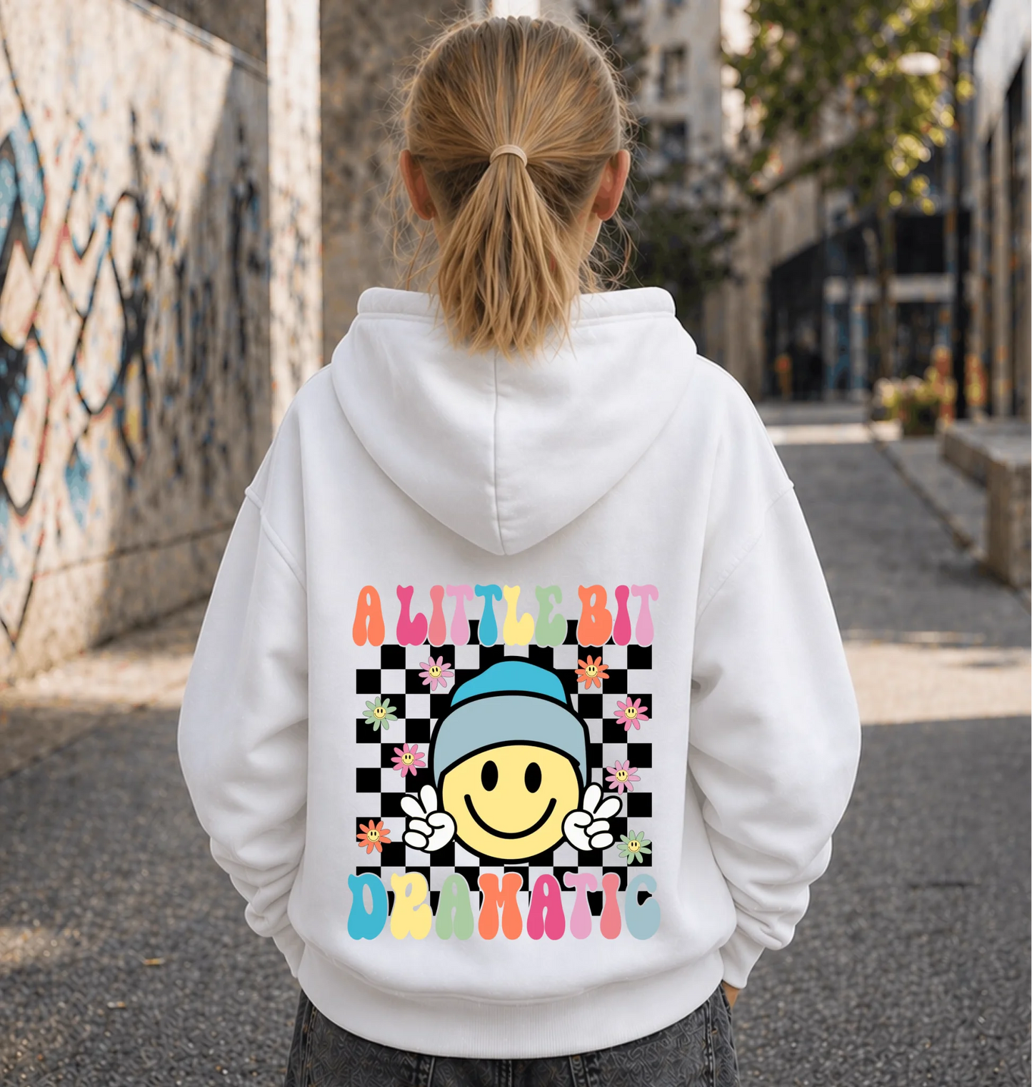 FamilySurprise-Kinderhoodie- mädchen-hinten-weiss