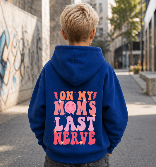 FamilySurprise-Kinderhoodie- junge-hinten-blau