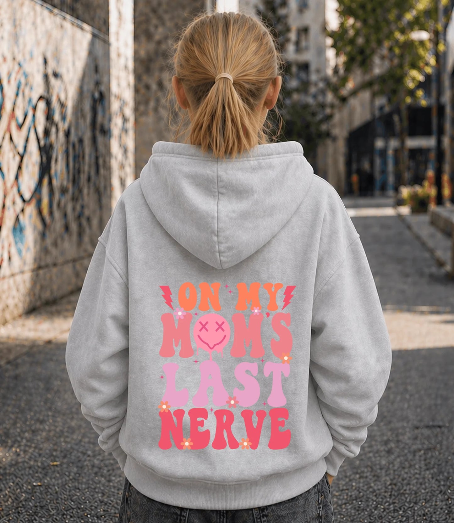 FamilySurprise-Kinderhoodie- mädchen-hinten-grau