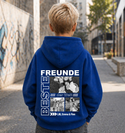 FamilySurprise-Kinderhoodie- junge-hinten-blau