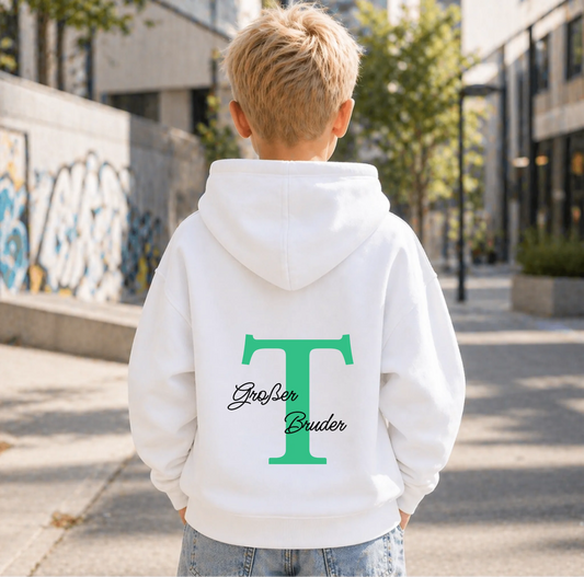 FamilySurprise-Kinderhoodie- junge-hinten-weiß