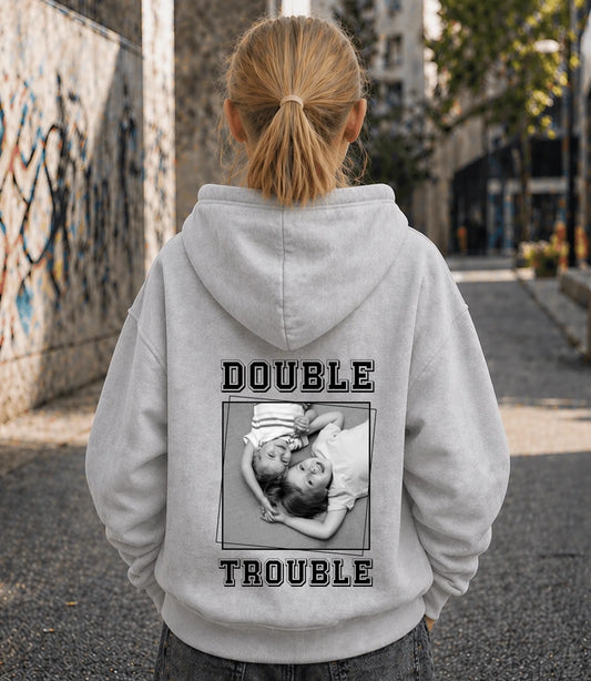 FamilySurprise-Kinderhoodie- mädchen-hinten-grau