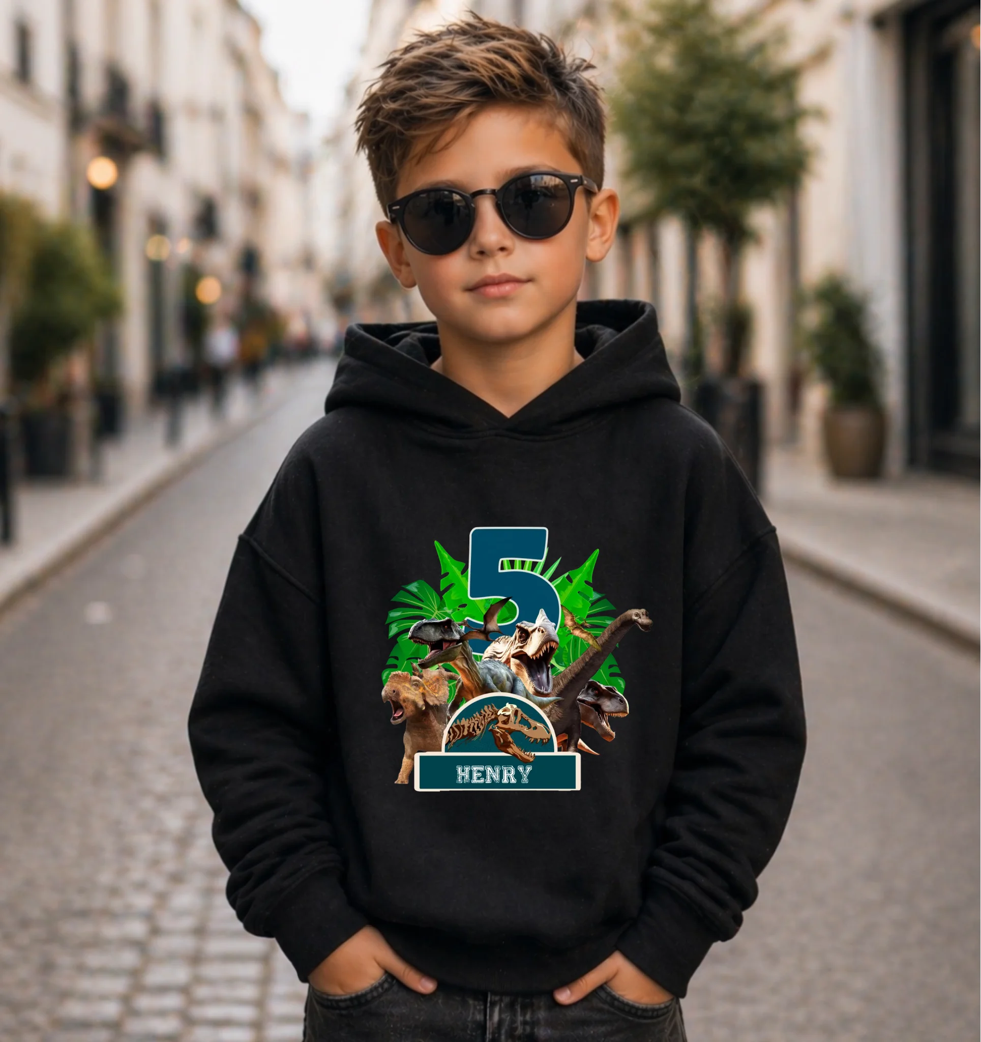 FamilySurprise-Kinder-Hoodie-vorne-junge-schwarz