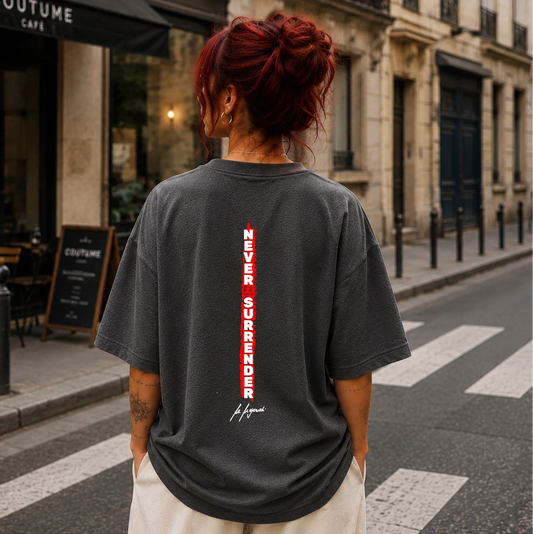 FamilySurprise-Oversized-shirt-grau hinten
