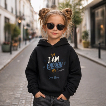 FamilySurprise-Kinder-Hoodie-vorne-mädchen-schwarz