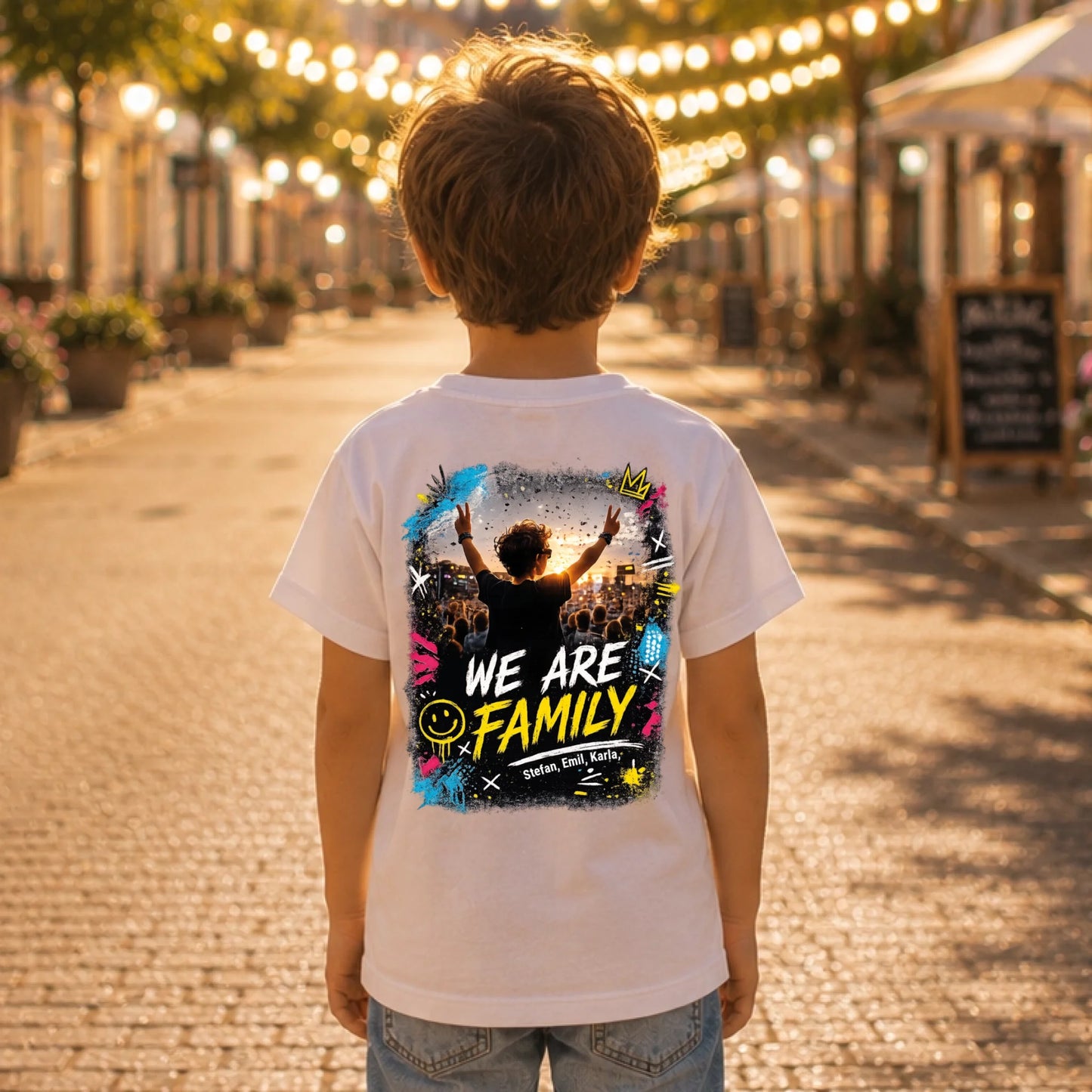 FamilySurprise-Eine-Stadt-Fest-Kindershirt-weiss