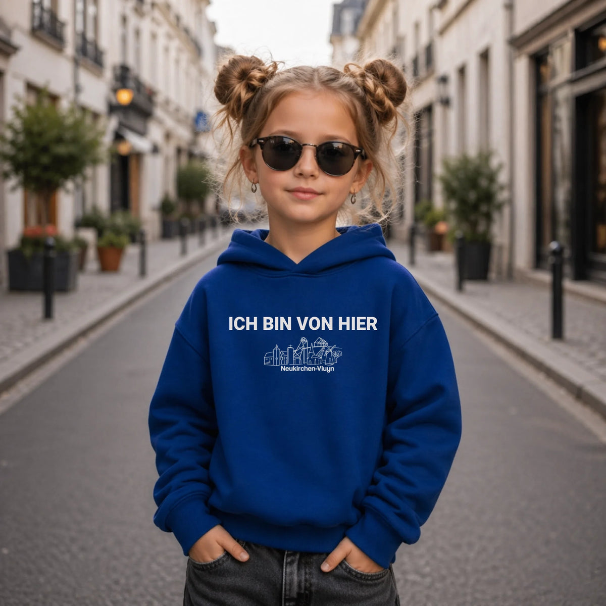 FamilySurprise-Kinder-Hoodie-vorne-mädchen-bkau