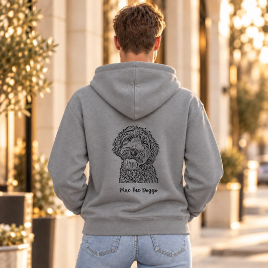 1FamilySurprise-Hoodie_0_Grau_Mann_hinten