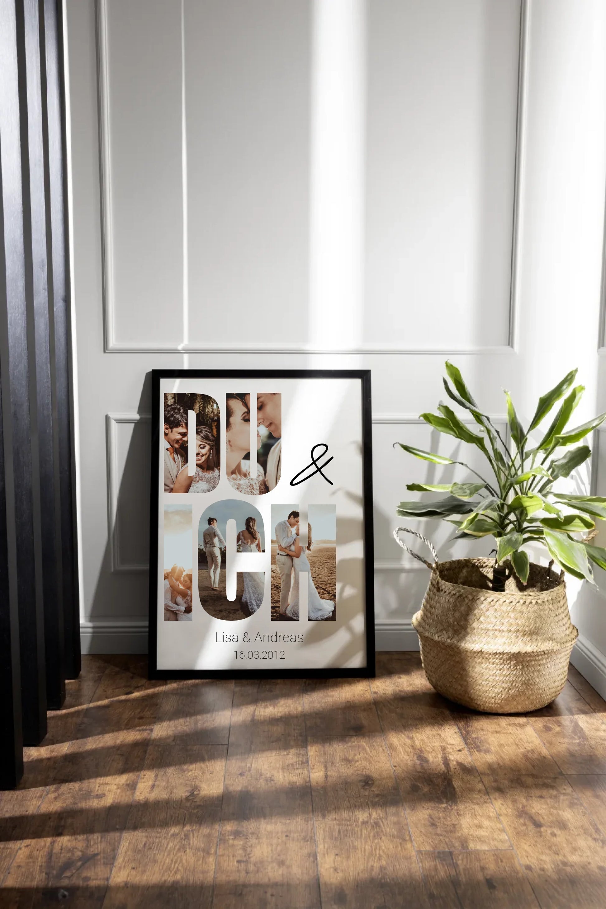 dark-photo-frame-plant-arrangement