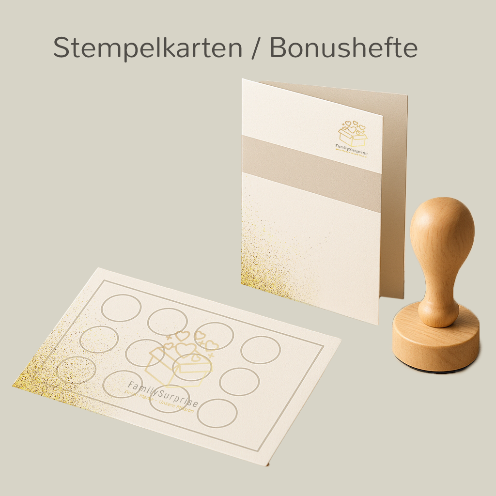 Stempelkarten oder Bonushefte - Preise auf Anfrage